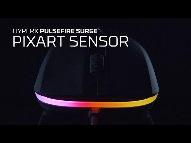 Mouse con DPI ajustables con sensor Pixart 3389- Mouse para videojuegos HyperX Pulsefire Surge