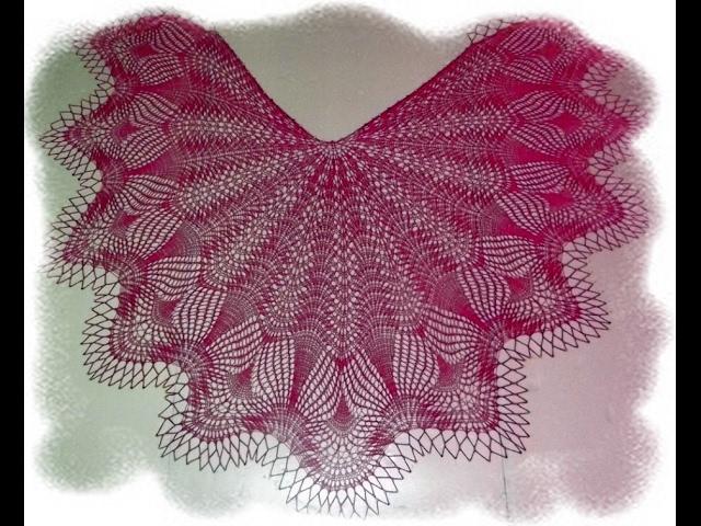 Красивые вязаные спицами шали.Beautiful knitted shawl