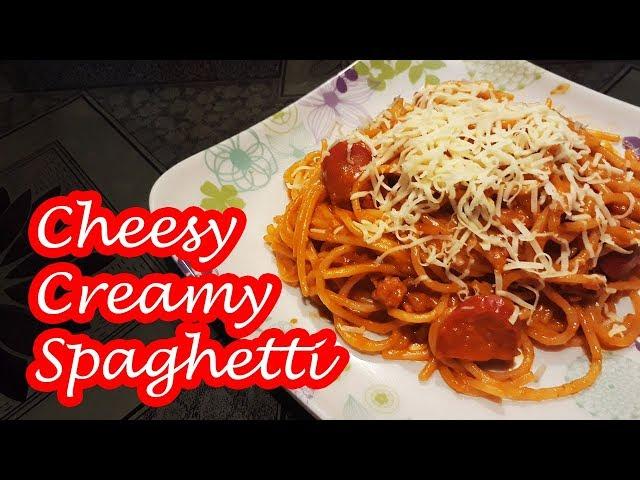 CHEESY CREAMY SPAGHETTI!!!