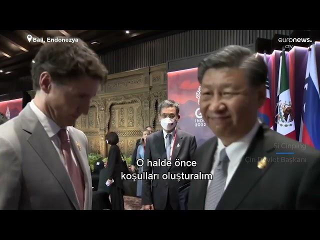 Kanada Başbakanı Trudeau ile Çin Devlet Başkanı Cinping arasında gergin diyalog