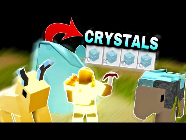 HOW TO GET CRYSTALS *CRAFTING GOD BAGS!* (NEW MAP) | ROBLOX BOOGA BOOGA NEW UPDATE!