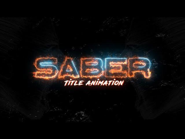 Title Animation With Saber Effect | After Effects Tutorial