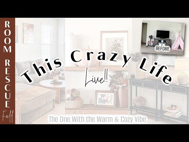 THIS CRAZY LIFE LIVE | Chatting about Room Rescue Autumn Makeover