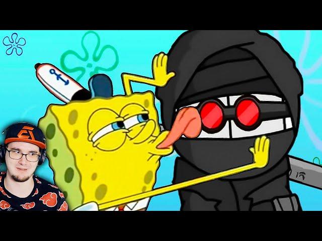 Губка Боб УКРАЛ у Madness Сombat Музыку ► Безумная Битва DTV Animation | Реакция