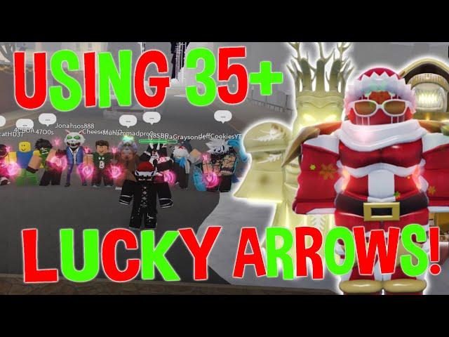 [YBA] 35+ PEOPLE USE LUCKY ARROWS IN THE XMAS UPDATE!