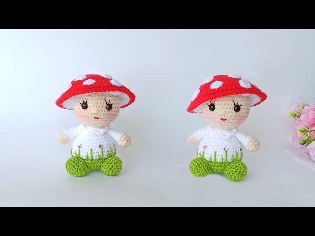 How to crochet a Little MUSHROOM Gnome / Amigurumi Doll