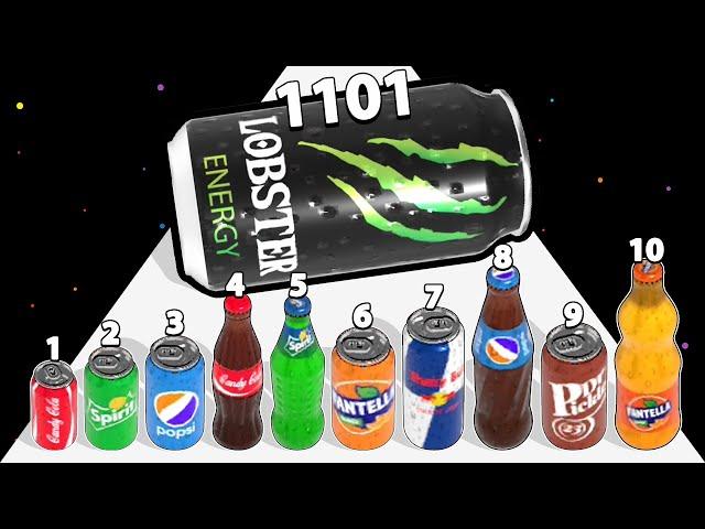 SODA MERGE 3D - Level Up Bottle (Pepsi Cola, ASMR Gameplay)