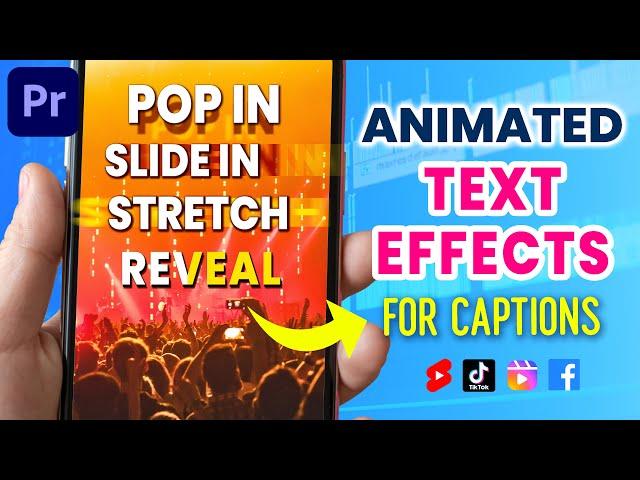 4 Easy Animated Text Effects for Captions | Premiere Pro CC Tutorial for Beginners