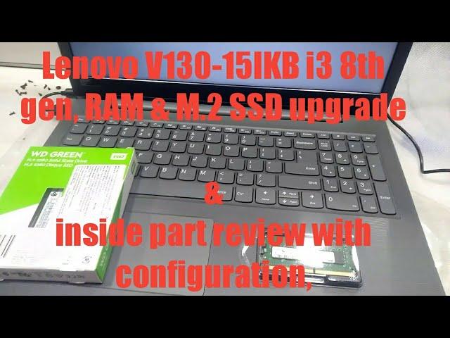 Lenovo v130-15IKB Laptop RAM and M.2 SSD Upgrade with configuration