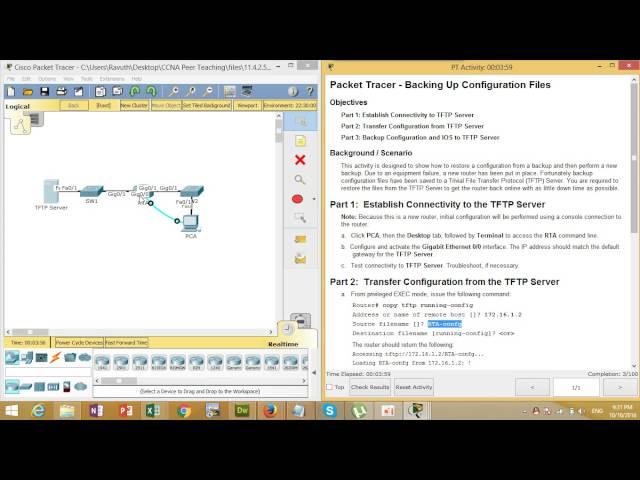 11 4 2 5 Packet Tracer   Backing Up Configuration Files