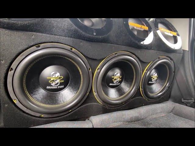 GROUND ZERO GZRW 12XSPL, radioactive series 1000w rms*3. Triple subwoofers