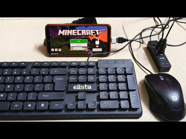 Playing Minecraft With Keyboard And Mouse In Mobile!