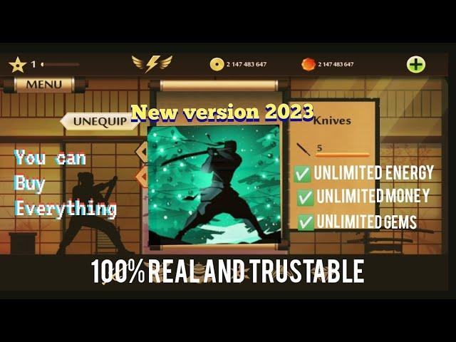 Shadow fight 2 mod apk unlimited energy,coins,gems  all new hack version 2023  100% real