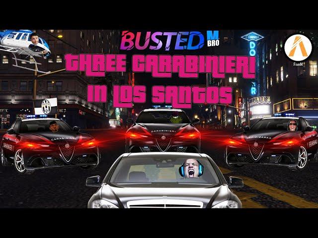 FiveM BUSTED Server: Three Carabinieri in Los Santos (GTA 5 Online Cops vs Robber)