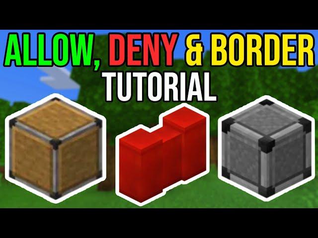 How To Get & Use Allow, Deny & Border Blocks in Minecraft Bedrock Edition