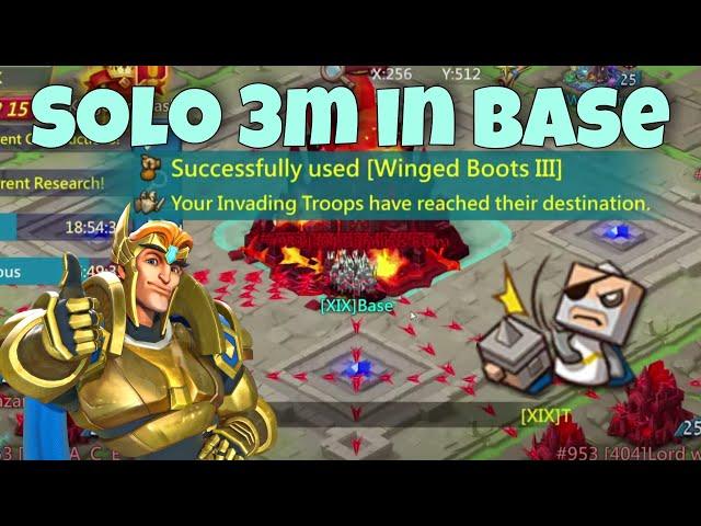 Lords Mobile - SOLO 10m troops ONLINE. SOLO 3m troops on fort. Best solo on KVK. 5 emperor