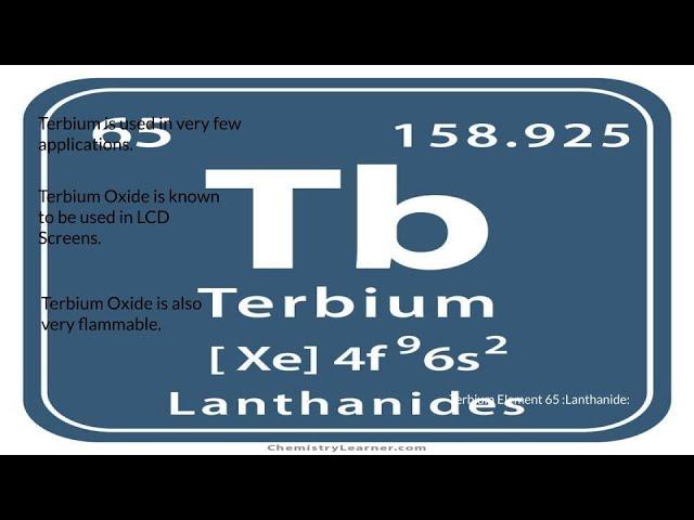 The Unexplored Element Terbium