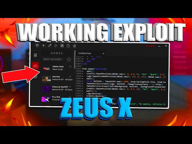 [NEW ROBLOX EXECUTOR] Zeus is BACK | Best Free Roblox Byfron Bypass