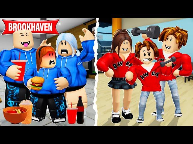 STRONG and FAT FAMILY (Funny Moments) BrookhavenRP | Gwen Roblox Español