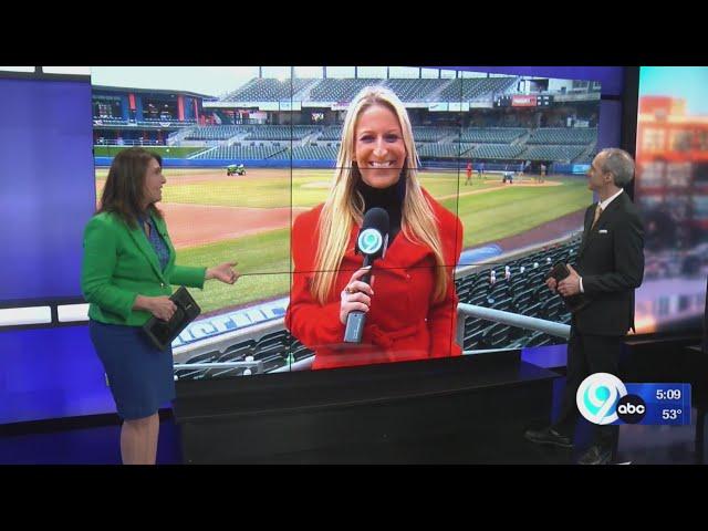 Alex Sims live at NBT Bank Stadium for opening day