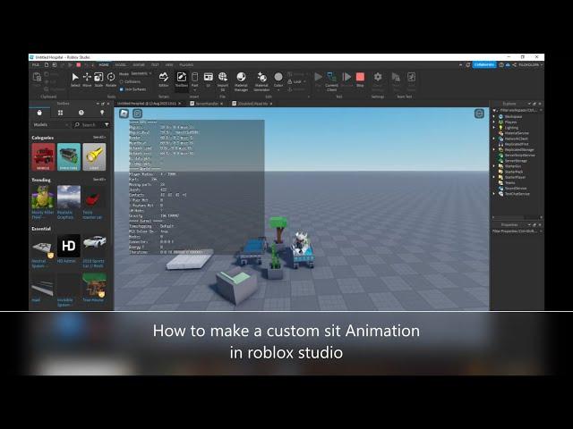 How to make a CUSTOM sit ANIMATION in ROBLOX studio 