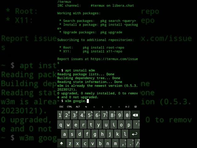 Google In Termux  #shorts #termux