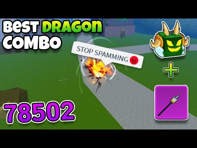 Using the BEST Dragon Combo to BOUNTY HUNT in Blox Fruits..