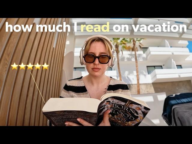 How much I read in a week on vacation ️ TBR & kindle reading vlog