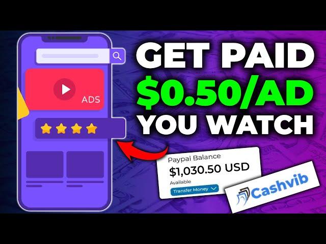 Get Paid $0.50 Per Ad You Click On (Get Paid to Watch Ads) | FREE PAYPAL MONEY Website