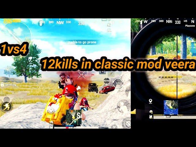 1vs4 12killing in classic mod veera gaming yt veera gaming yt/2 September 2020