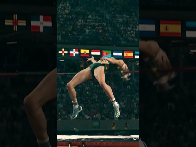 Beautiful moments women 's high jump ! #sportshorts #sportwomen