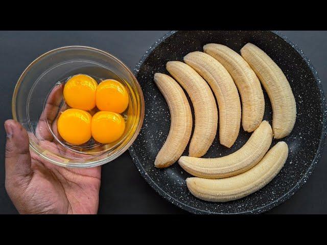 Just Add Eggs With Bananas Its So Delicious! Simple Breakfast Recipe. Healthy Cheap & Tasty Snacks