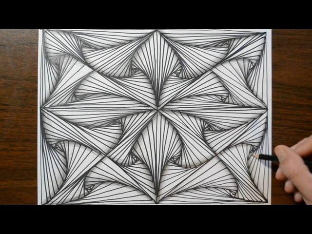 Pattern Doodle Sketch - How to Draw Line Illusions