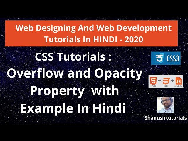 CSS Overflow and Opacity Property with Example in Hindi