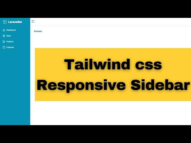 How to Create Tailwind CSS Responsive Sidebar with Vue js 3