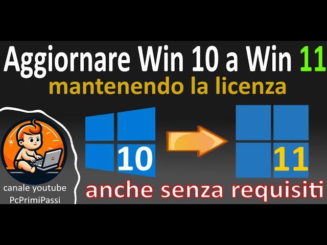 Aggiornare Windows 10 a Windows 11 senza perdere la licenza originale