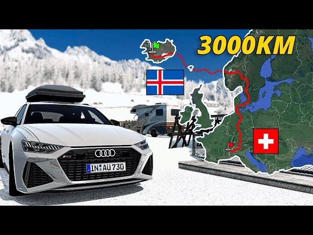 ETS2 Longest Winter Road Trip - Iceland to Switzerland | Euro Truck Simulator 2