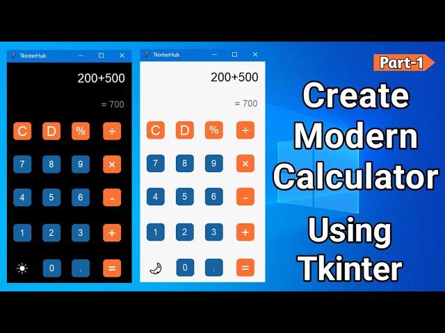 Tkinter Modern Calculator | Python GUI Calculator | Custom Tkinter Calculator | Part 1