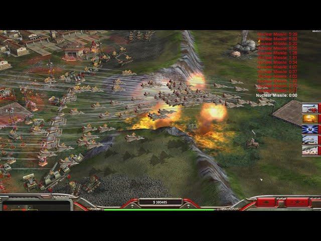 " We will defend this airspace " CHINA Nuke - 1 v 7 HARD - Command & Conquer Generals Zero Hour