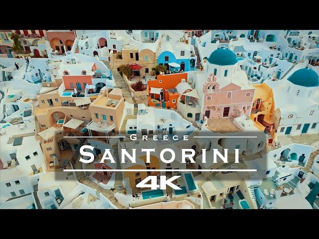 Santorini, Greece  - by drone [4K]