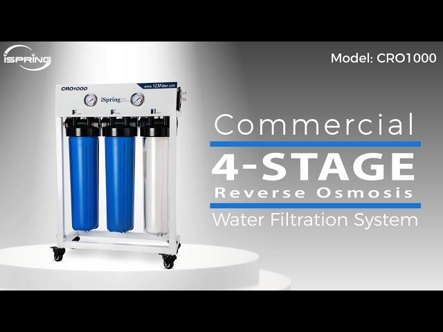 Commercial RO | iSpring CRO1000 Drinking Water Filtration System for Small Business