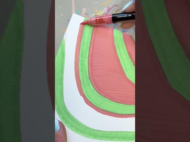 ️ASMR Coloring acrylic markers #asmr #coloring #markers