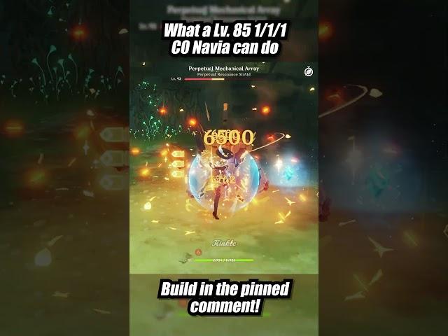 WHAT A LV. 85 1/1/1 C0 NAVIA CAN DO #navia #genshin #hoyocreators #shorts #viral