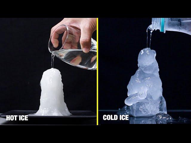 HOT ICE VS COLD ICE EXPERIMENT / AMAZING SCIENCE EXPERIMENTS