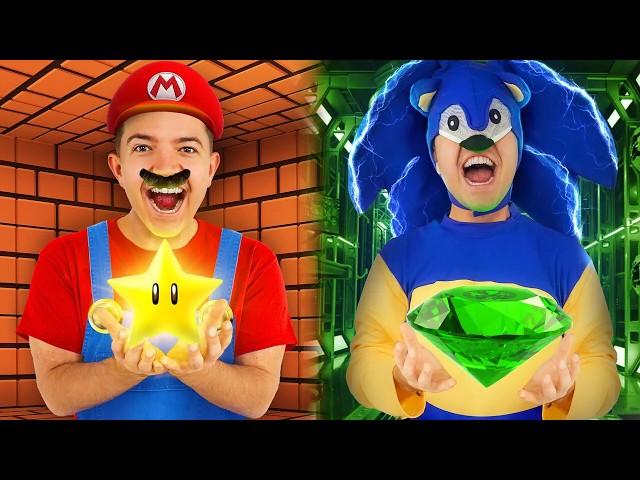 Trapped in 100 Layers of MARIO vs SONIC!