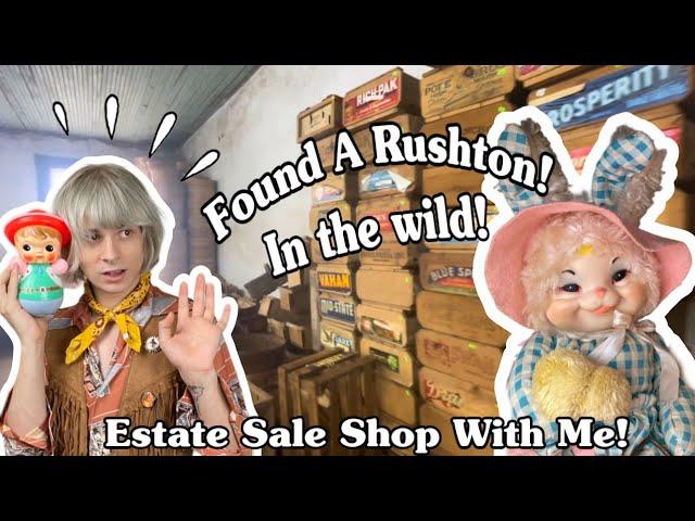 OMG I can’t believe I Found This!. Rushton in the wild! Estate Sale / Vintage shop with me!