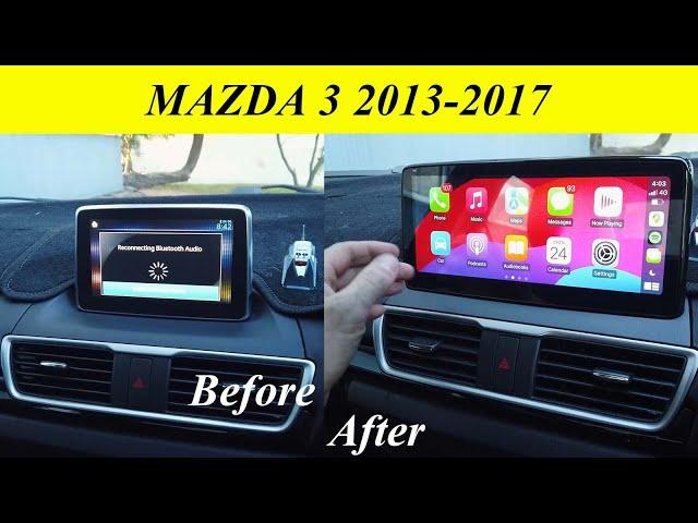 Installation : Mazda 3 Original Car Radio Upgrade To 10.25inch Android Car Multimedia Player