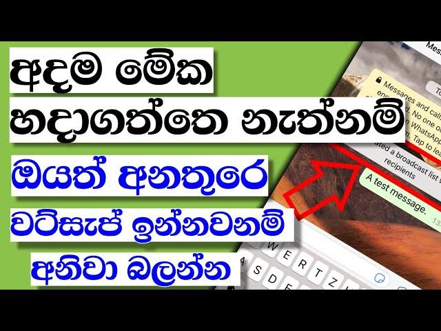 whatsapp tricks sinhala 2024 || whatsapp new update sinhala