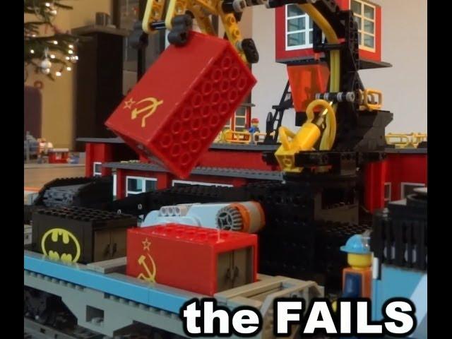 Lego train automated container Terminal: the FAILS video