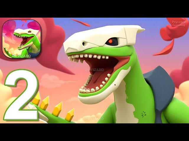 Dino Islands: Collect & Fight - Gameplay Walkthrough Part 2 - Dino War Army Commander (iOS, Android)